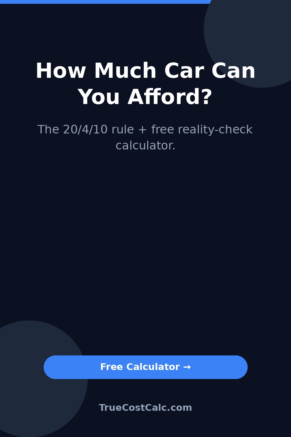 Car Affordability Pin