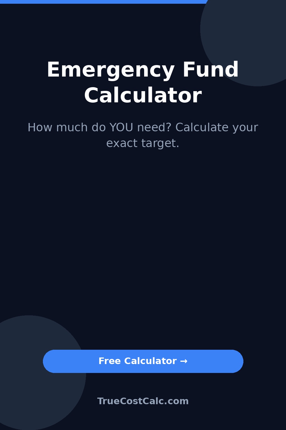 Emergency Fund Calculator Pin