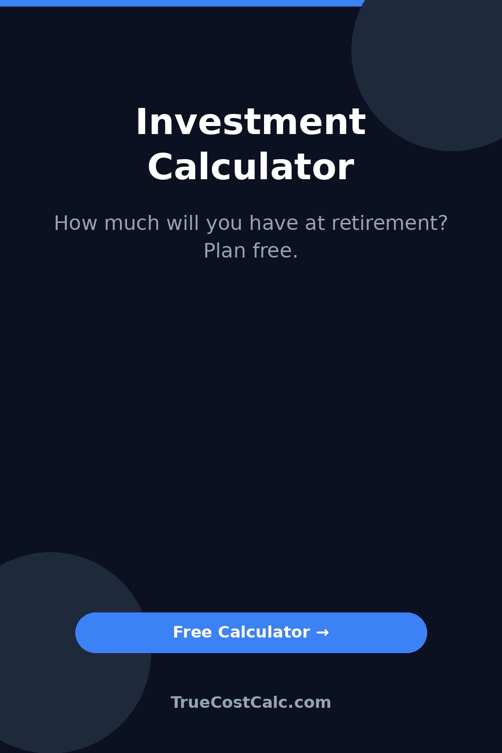 Investment Return Calculator Pin
